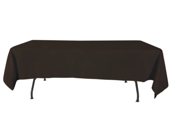 Nappe drap&eacute;e sur une table rectangulaire, format 60 sur 102 pouces