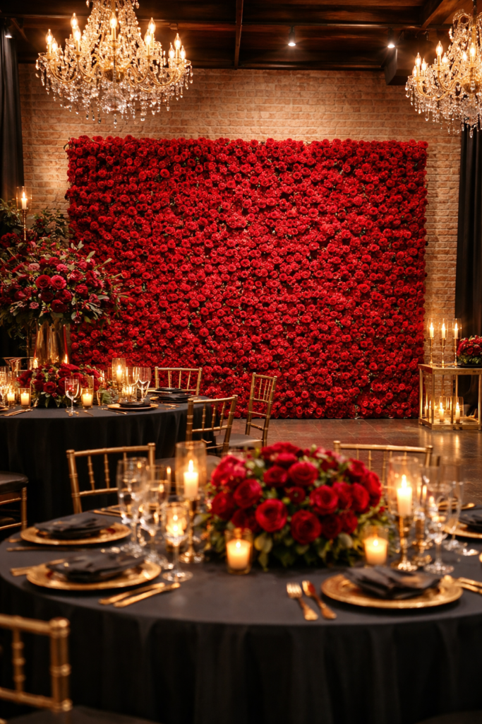Mur de fleurs install&eacute; par &Eacute;venox