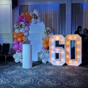 Chiffres Lumineux 60 ans pour Anniversaires ou événement spéciale