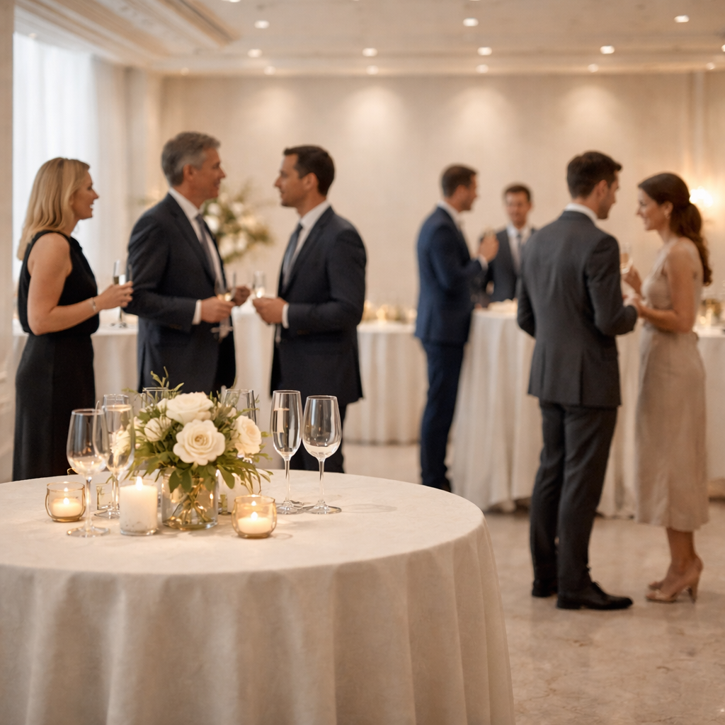 Location de matériel événementiel corporatif pour gala, lancement de produit et conférence d’entreprise avec ambiance professionnelle clé en main