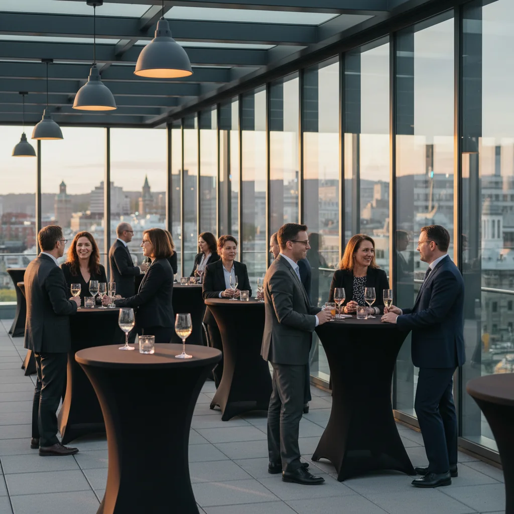 Cocktail corporatif tables hautes