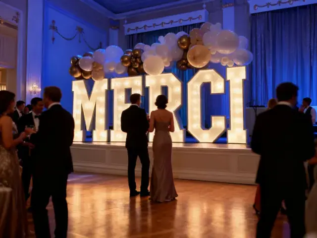 Lettres lumineuses MERCI