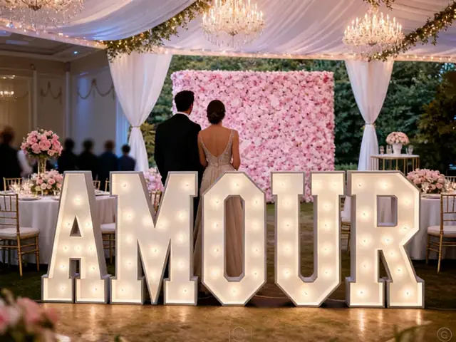 Lettres lumineuses AMOUR