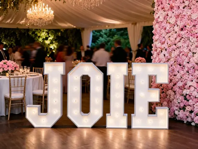 Lettres lumineuses JOIE