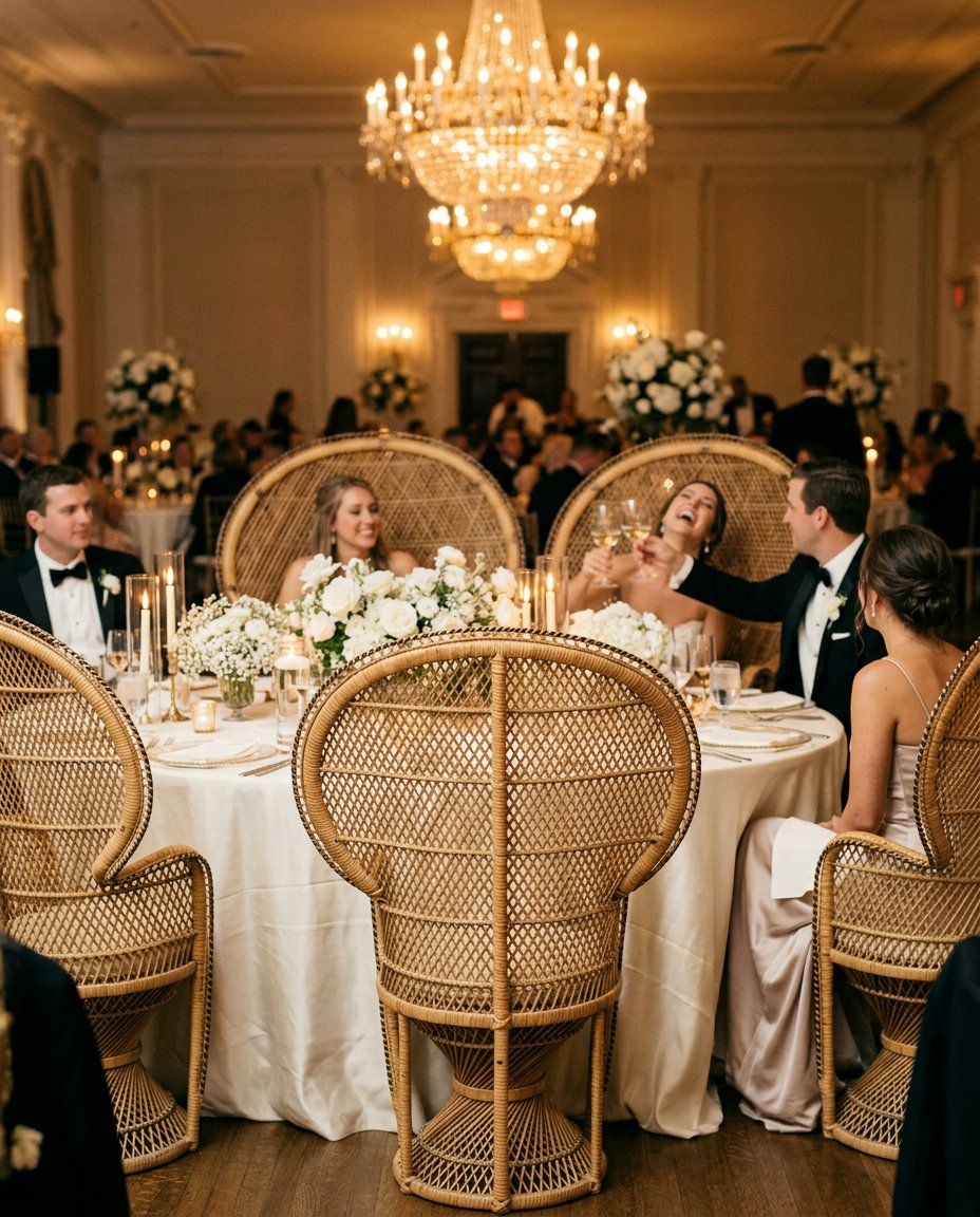 Chaises Emmanuelle pour une réception de mariage