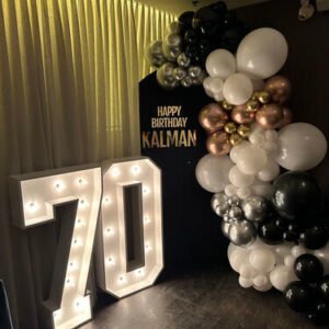 Chiffres illuminées 70 en location