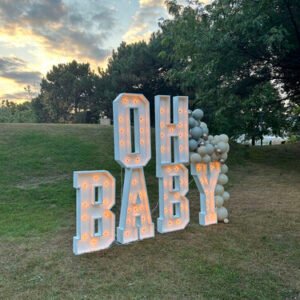 Gender reveal setup en location