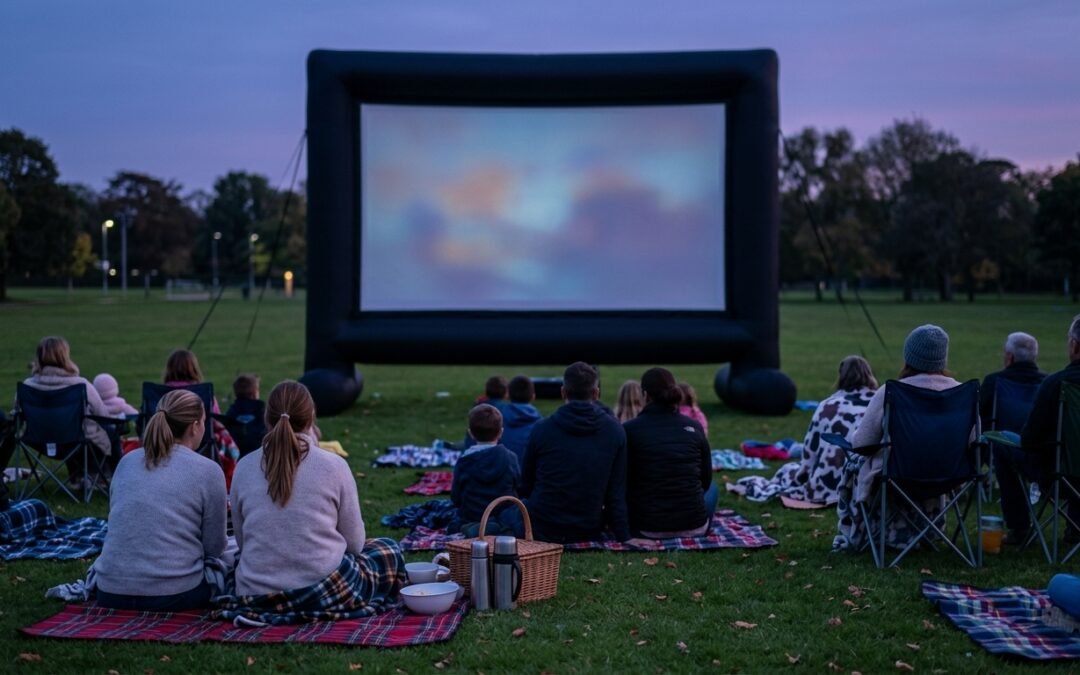 Grand écran gonflable en location pour cinéma en plein air