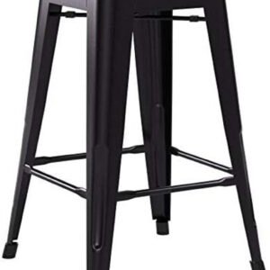Tabouret de Bar Noire en Métal
